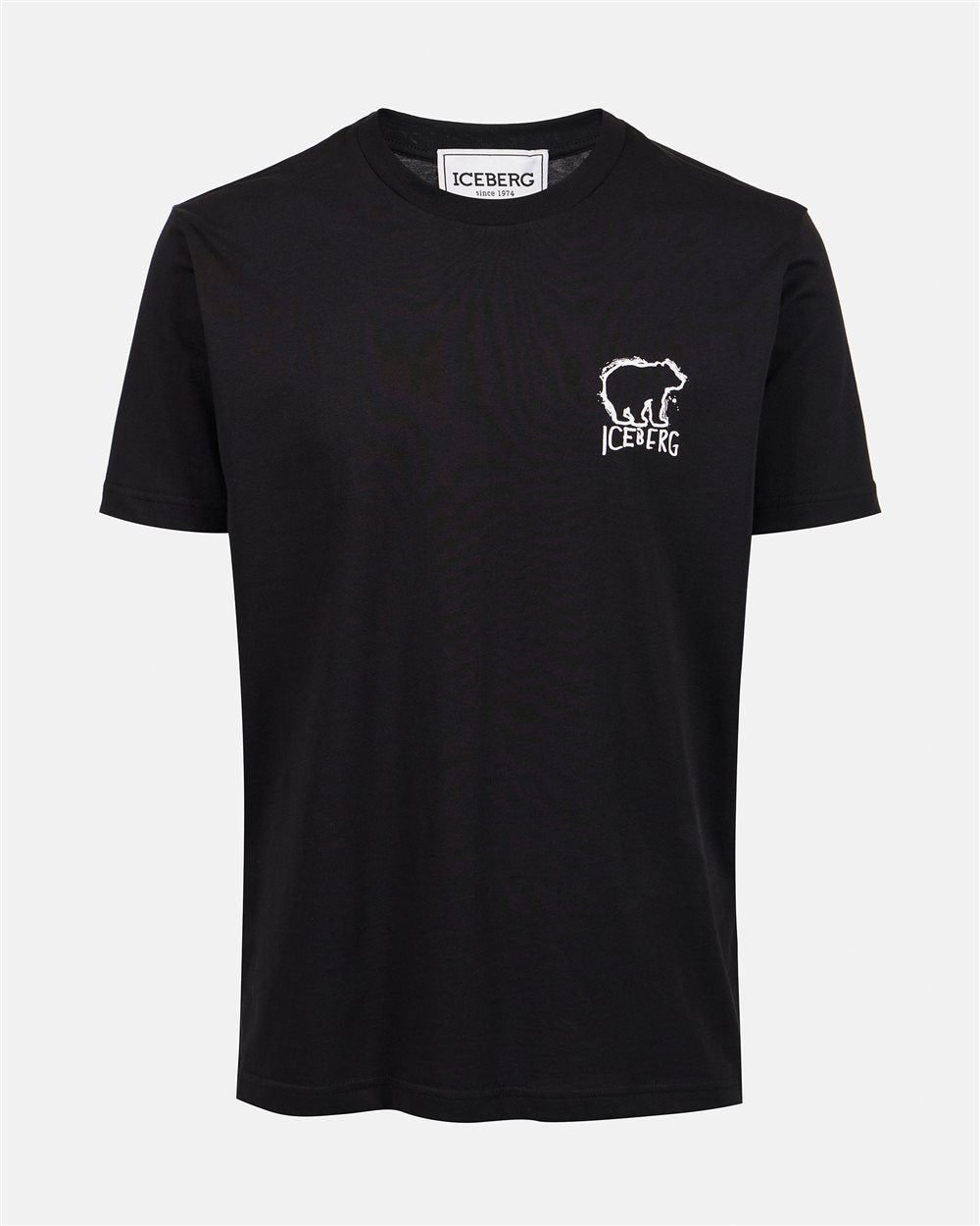 T SHIRT PRETA ESTAMPA URSO ICEBERG MEN