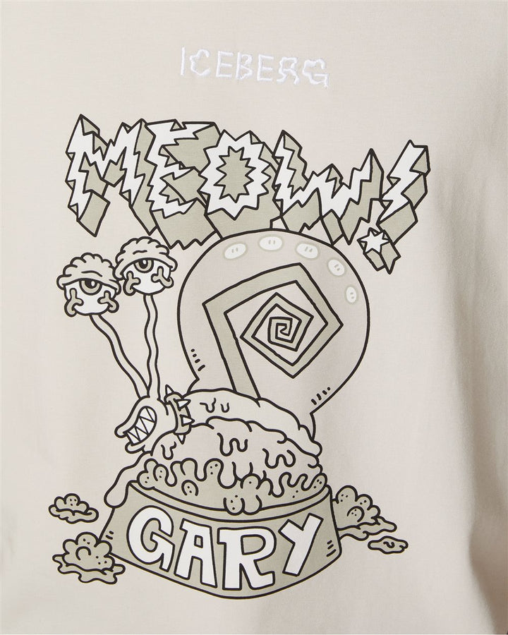 T SHIRT REGULAR BEGE COM ESTAMPA ICEBERG MEN