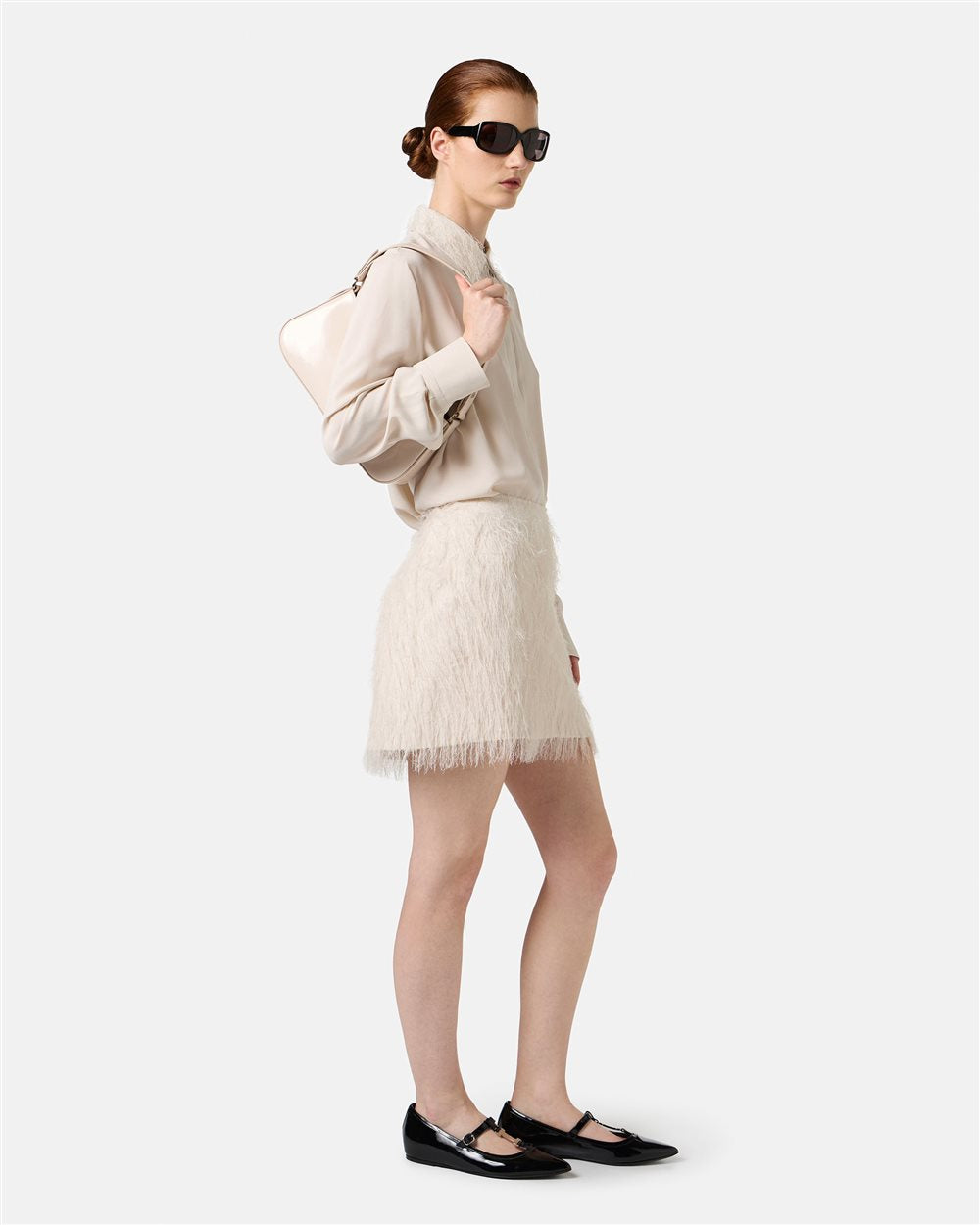 BLUSA EM CREPE CRU DETALHE NA GOLA ICEBERG WOMEN