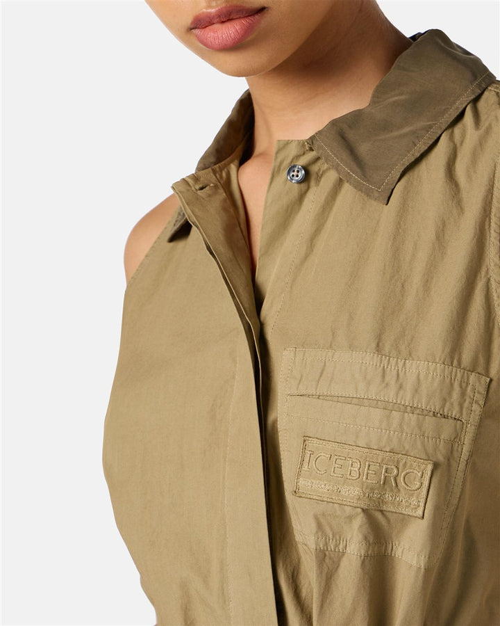 VESTIDO CARGO CAMEL COM CINTO REMOVÍVEL ICEBERG WOMAN