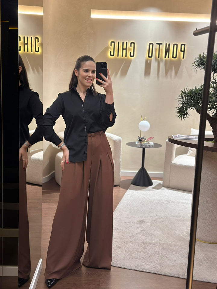 CAMISA PRETA GAELLE PARIS