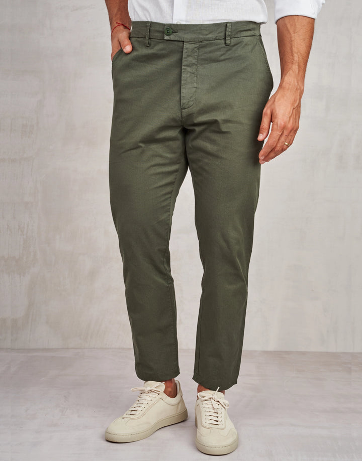 CALÇA CHINO VERDE MILITAR ZOLF