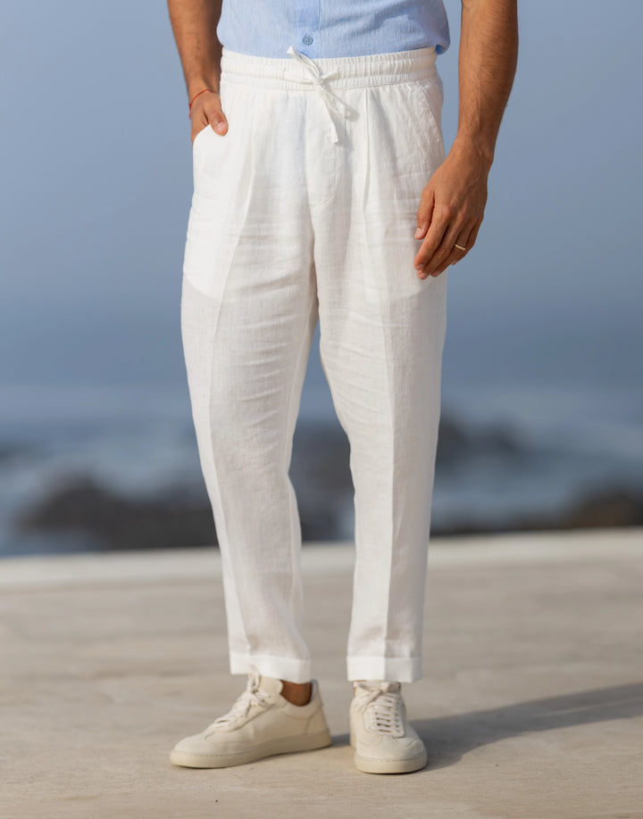 CALÇA DE LINHO BRANCA ZOLF