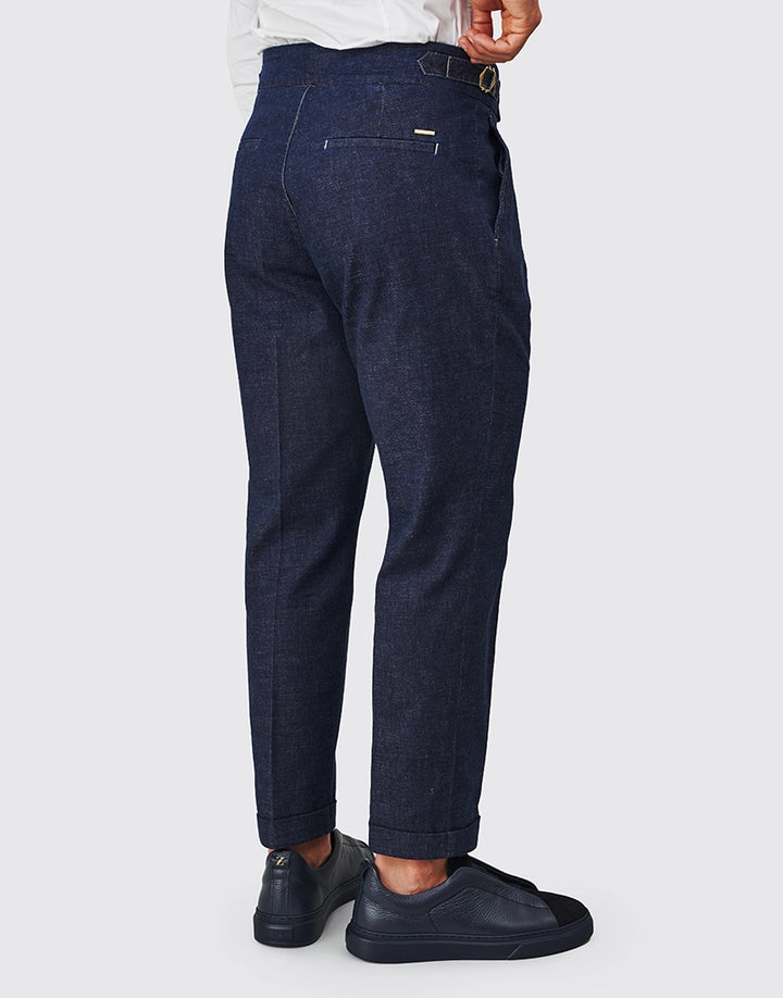 CALÇA DENIM FIVELA STONE WASH ZOLF