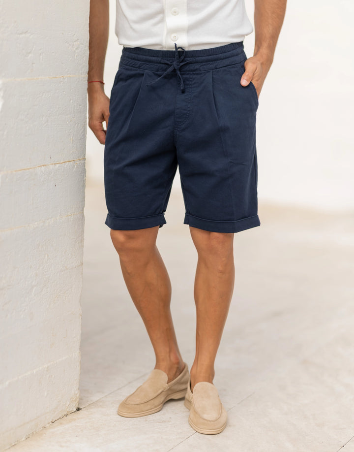 CALÇÃO CHINO COM CORDÃO AZUL MARINHO ZOLF