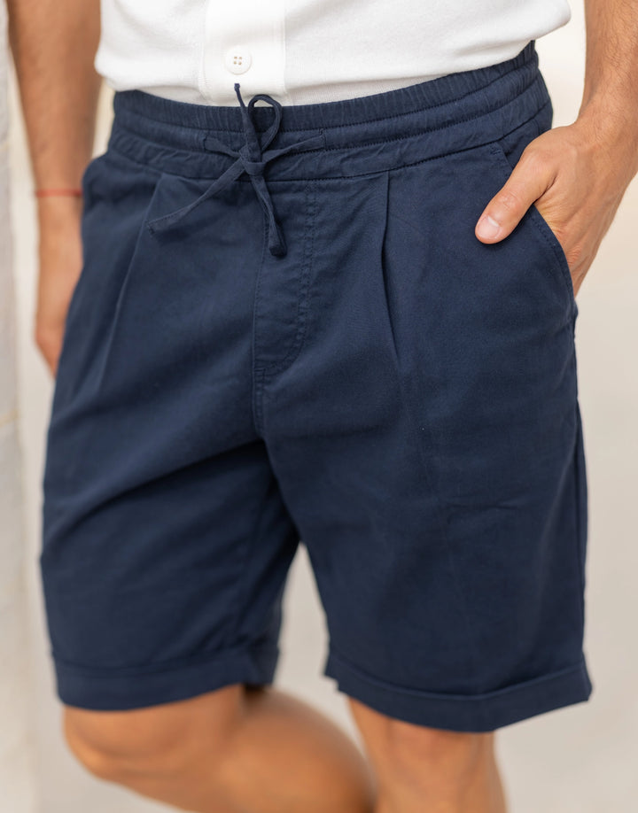 CALÇÃO CHINO COM CORDÃO AZUL MARINHO ZOLF