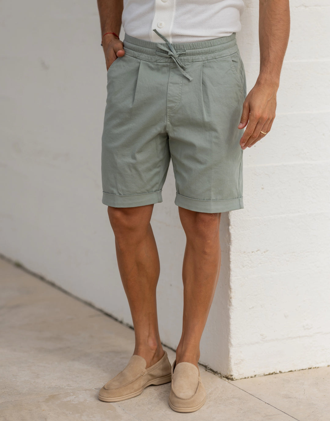 CALÇÃO CHINO COM CORDÃO VERDE SECO ZOLF
