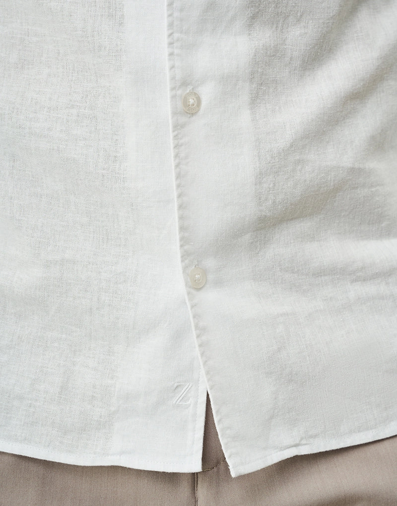 CAMISA DE LINHO COM BOLSOS BRANCO ZOLF