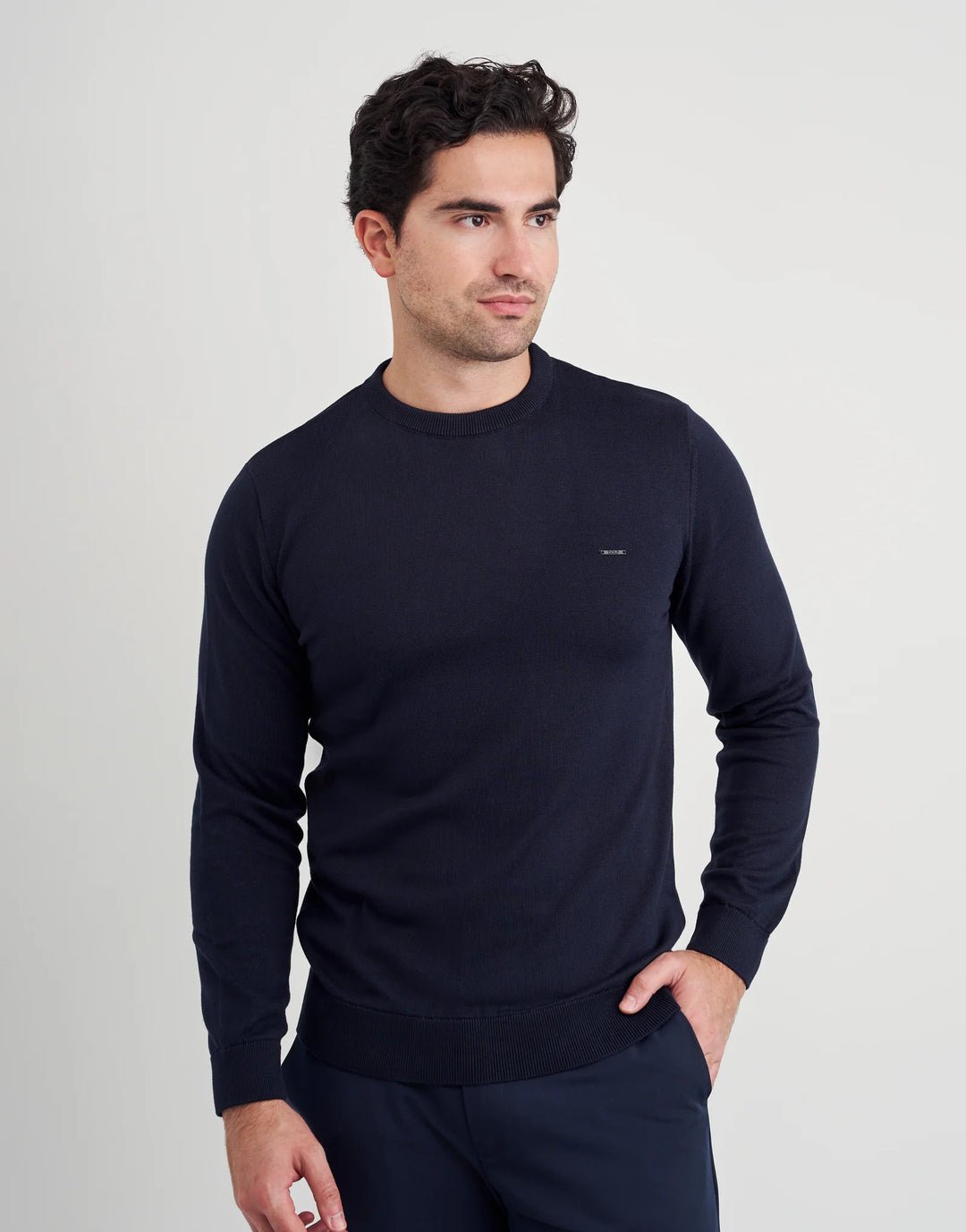 CAMISOLA TRICOT DECOTE REDONDO AZUL ZOLF