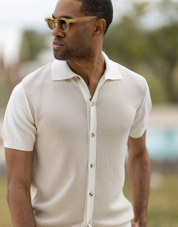 CAMISEIRO TRICOT ESTRUTURA ESPINHA BRANCO ZOLF