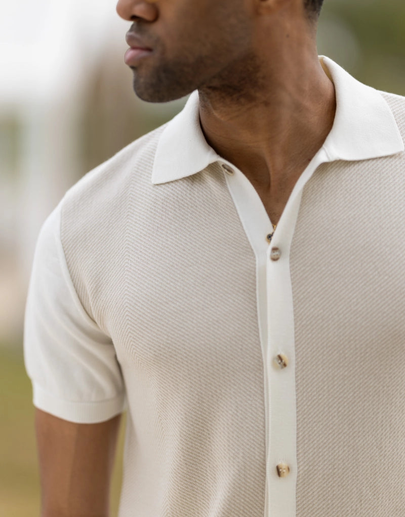 CAMISEIRO TRICOT ESTRUTURA ESPINHA BRANCO ZOLF
