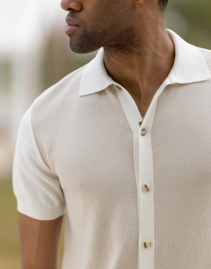 CAMISEIRO TRICOT ESTRUTURA ESPINHA BRANCO ZOLF