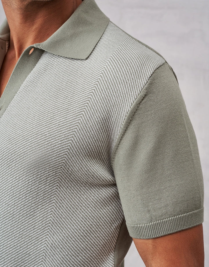 CAMISEIRO TRICOT ESTRUTURA ESPINHA VERDE SECO ZOLF