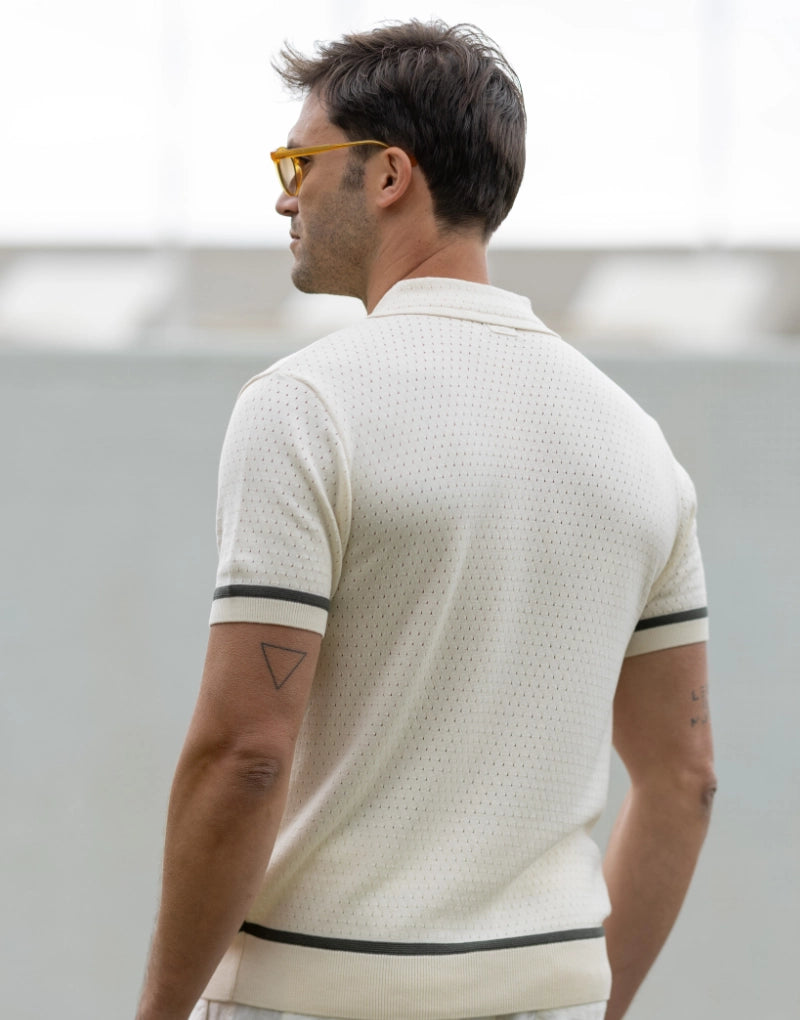 CAMISEIRO TRICOT COM BOLSO CRU ZOLF