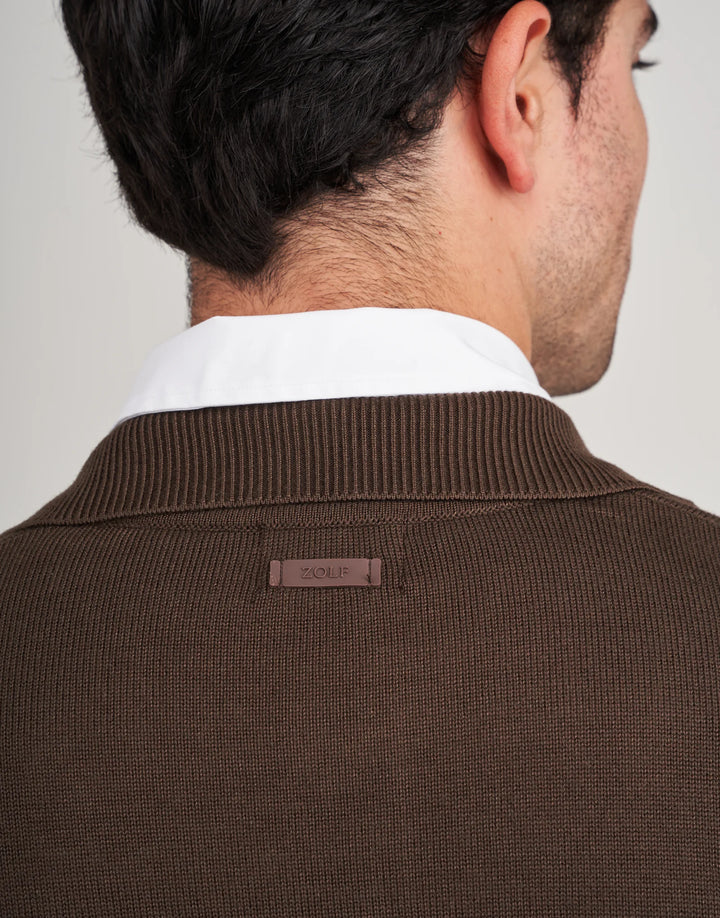 POLO TRICOT DECOTE V CASTANHO ZOLF
