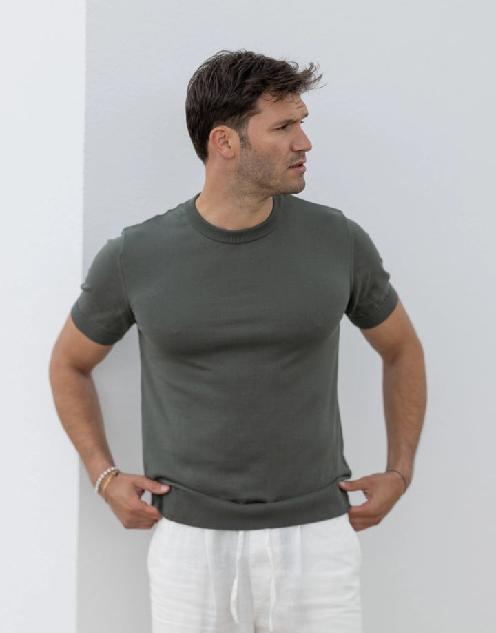 T-SHIRT TRICOT LISA VERDE MILITAR ZOLF