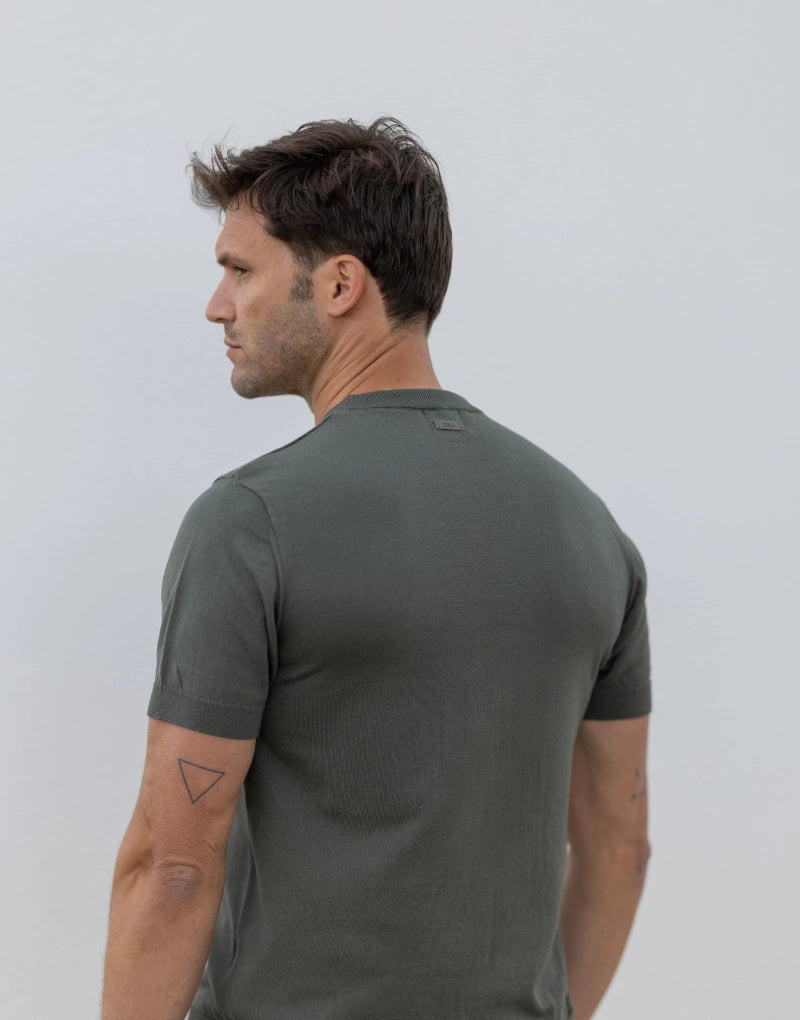T-SHIRT TRICOT LISA VERDE MILITAR ZOLF