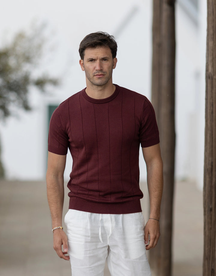 T-SHIRT TRICOT FALSO LISO BORGONHA ZOLF