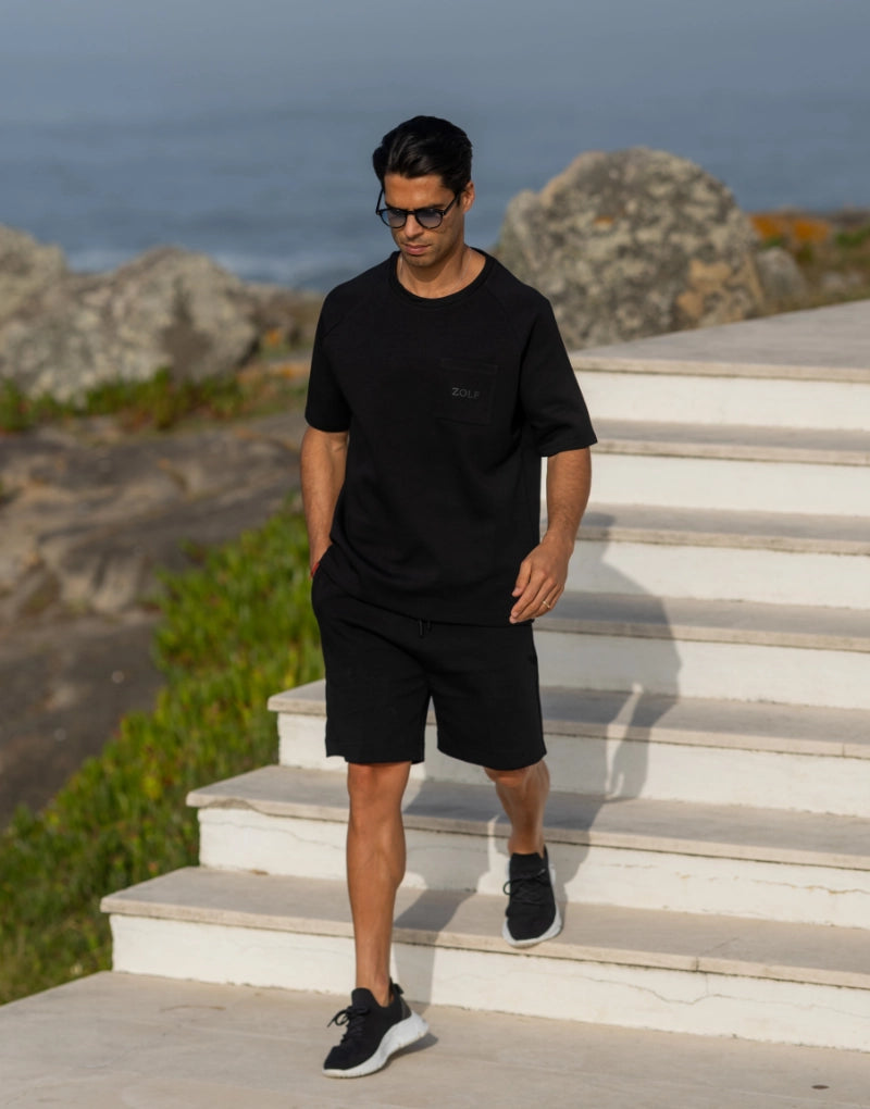 T-SHIRT CONFORT PRETO ZOLF