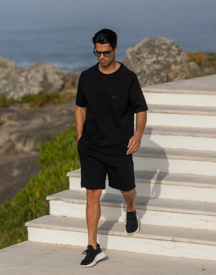T-SHIRT CONFORT PRETO ZOLF