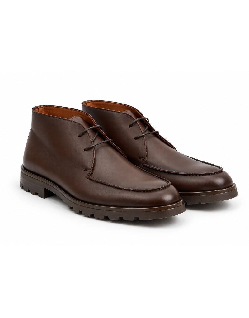 BOTA DE PELE COM CORDÃO CASTANHA ZOLF