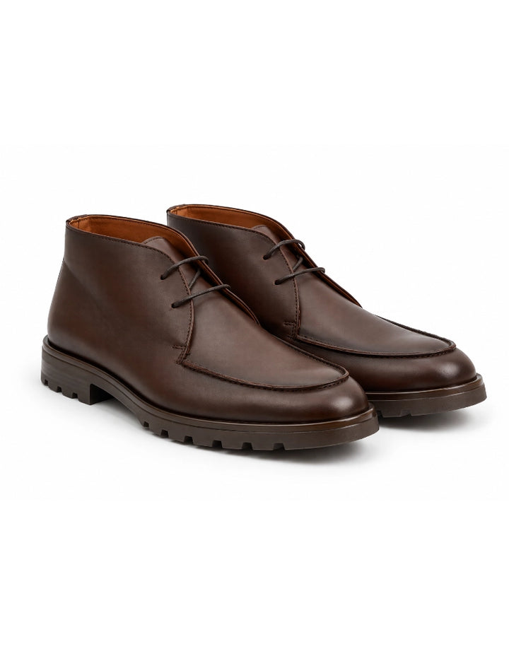 BOTA DE PELE COM CORDÃO CASTANHA ZOLF