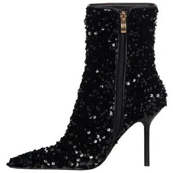 BOTINS DE LANTEJOULAS PRETAS RINASCIMENTO