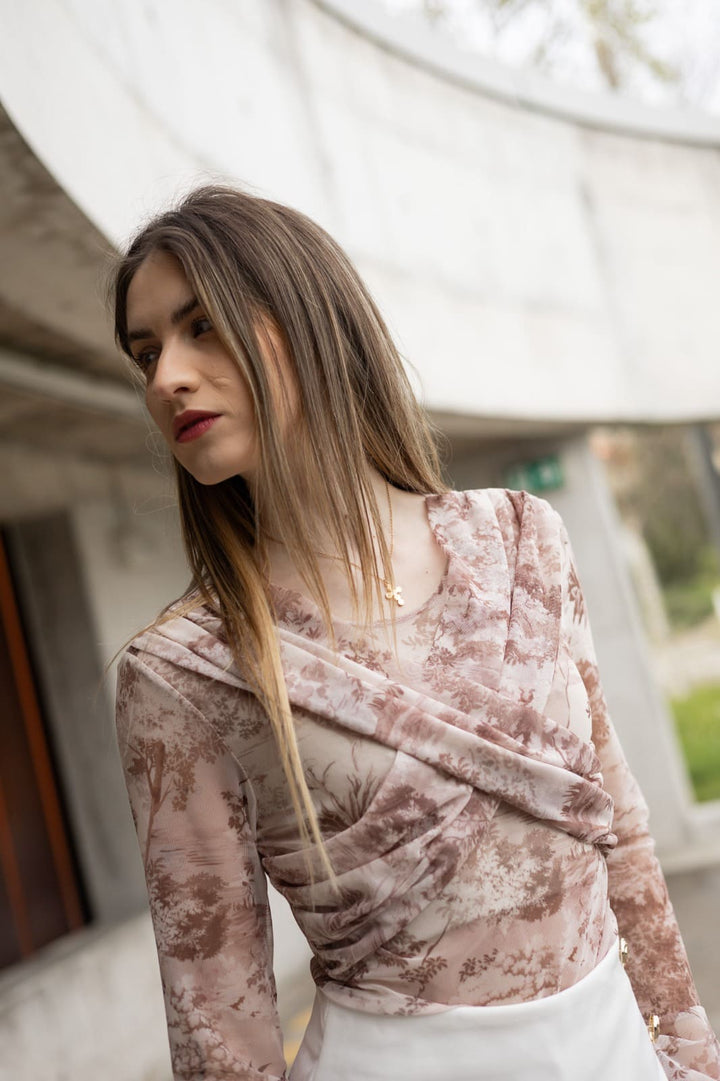 BODY COM ESTAMPADO PONTO CHIC