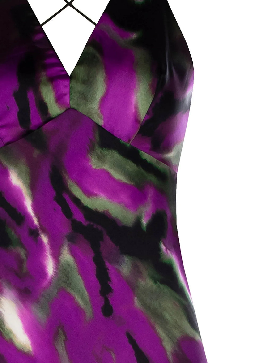 VESTIDO LONGO MULTICOR DECOTE EM V RINASCIMENTO