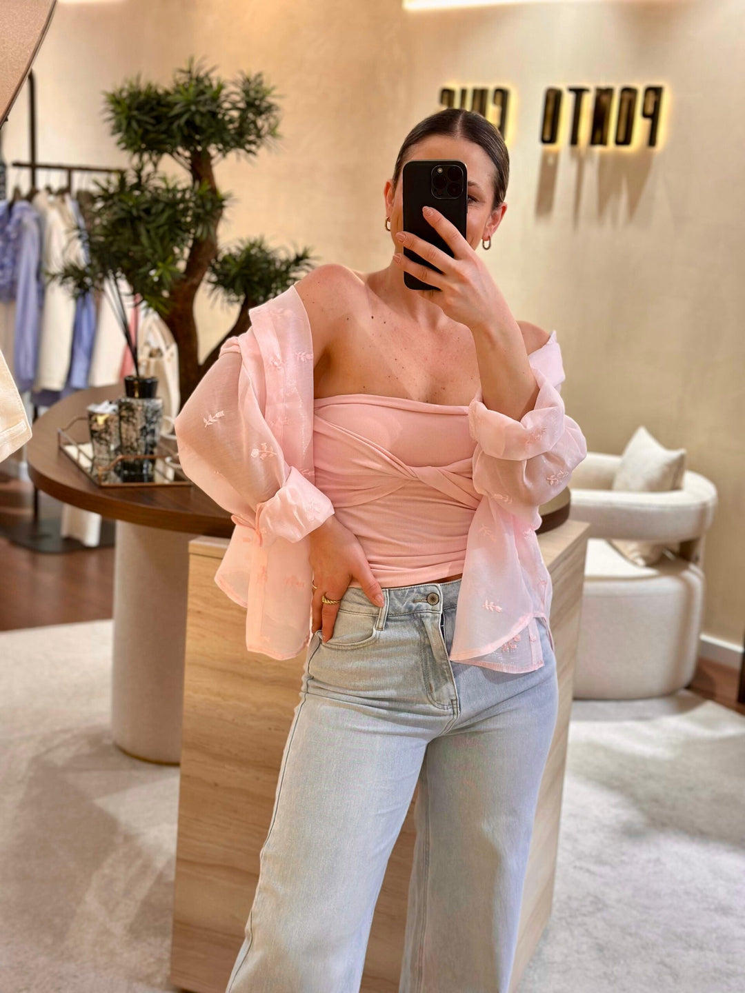 TOP ROSA CAI-CAI PONTO CHIC