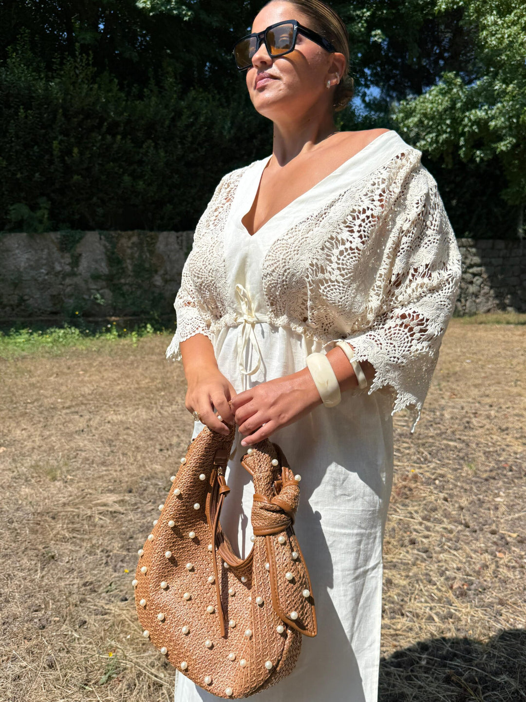 VESTIDO SOL DE LINO PONTO CHIC