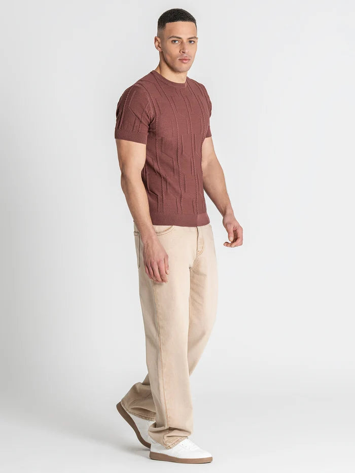 CAMISOLA DE MALHA CASTANHA KNIT PONTO CHIC