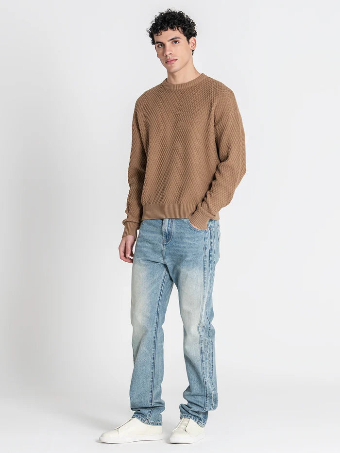 CAMISOLA TAUPE TEXTURADA PONTO CHIC