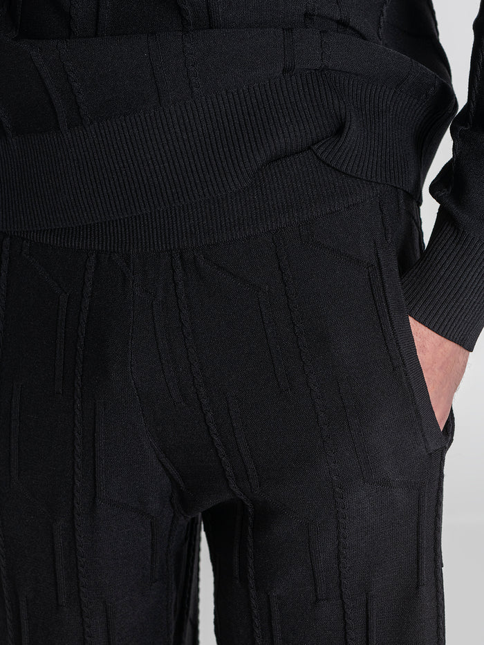 CALÇA PRETA EM MALHA KNIT PONTO CHIC