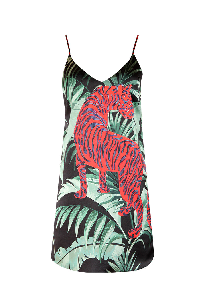 VESTIDO REVERSIVEL ESTAMPA TROPICAL SAHOCO