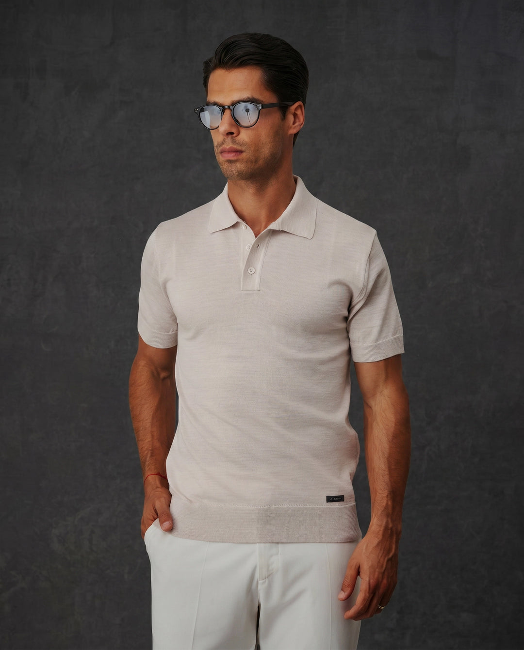 POLO LÃ MERINO EXTRA FINO BEGE ZOLF