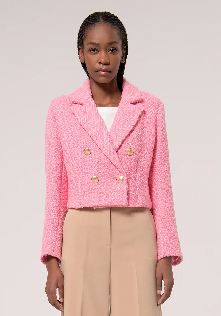 BLAZER CURTO ROSA TWEED FRACOMINA