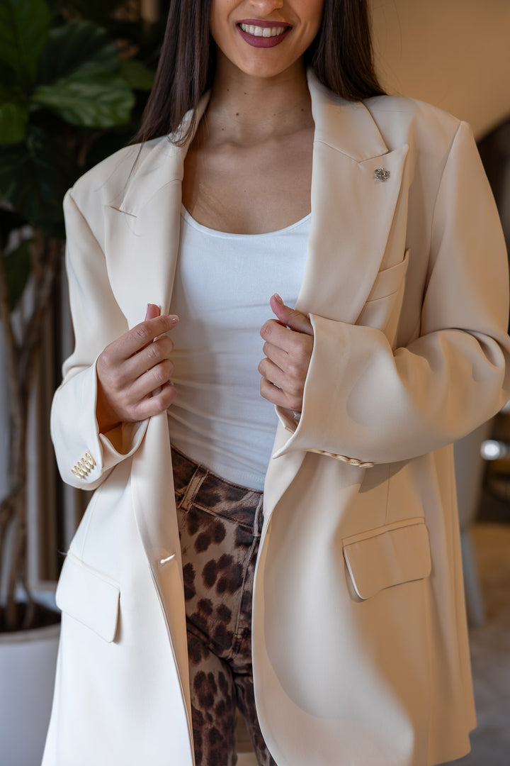 BLAZER OVERSIZE BEGE ANIYE BY