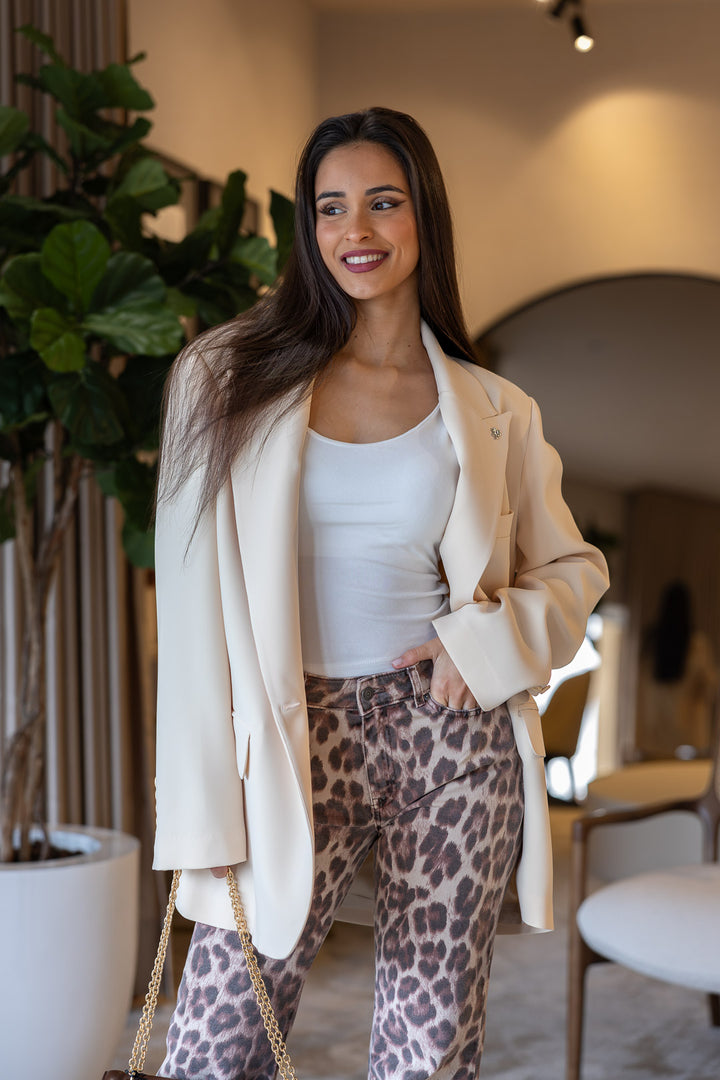 BLAZER OVERSIZE BEGE ANIYE BY