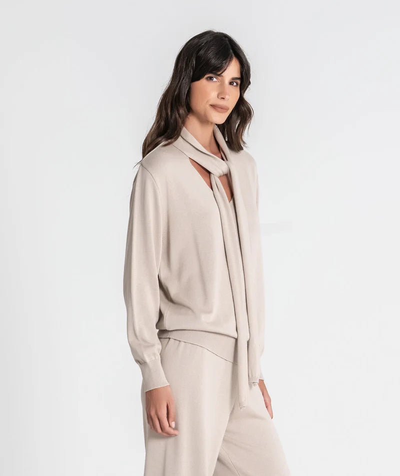 CAMISOLA BEGE COM LAÇO RUGA