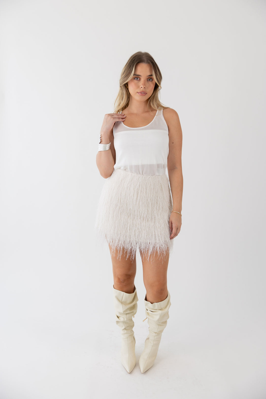 MINI SAIA OFF WHITE FLUFF ICEBERG WOMEN