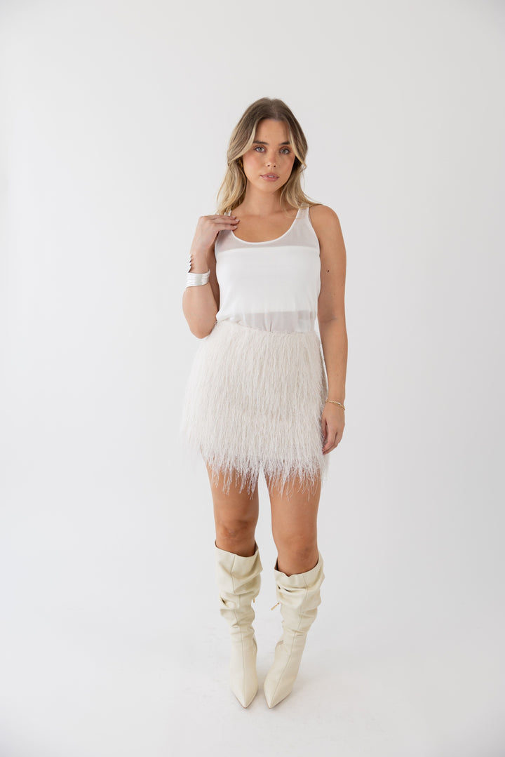 MINI SAIA OFF WHITE FLUFF ICEBERG WOMEN