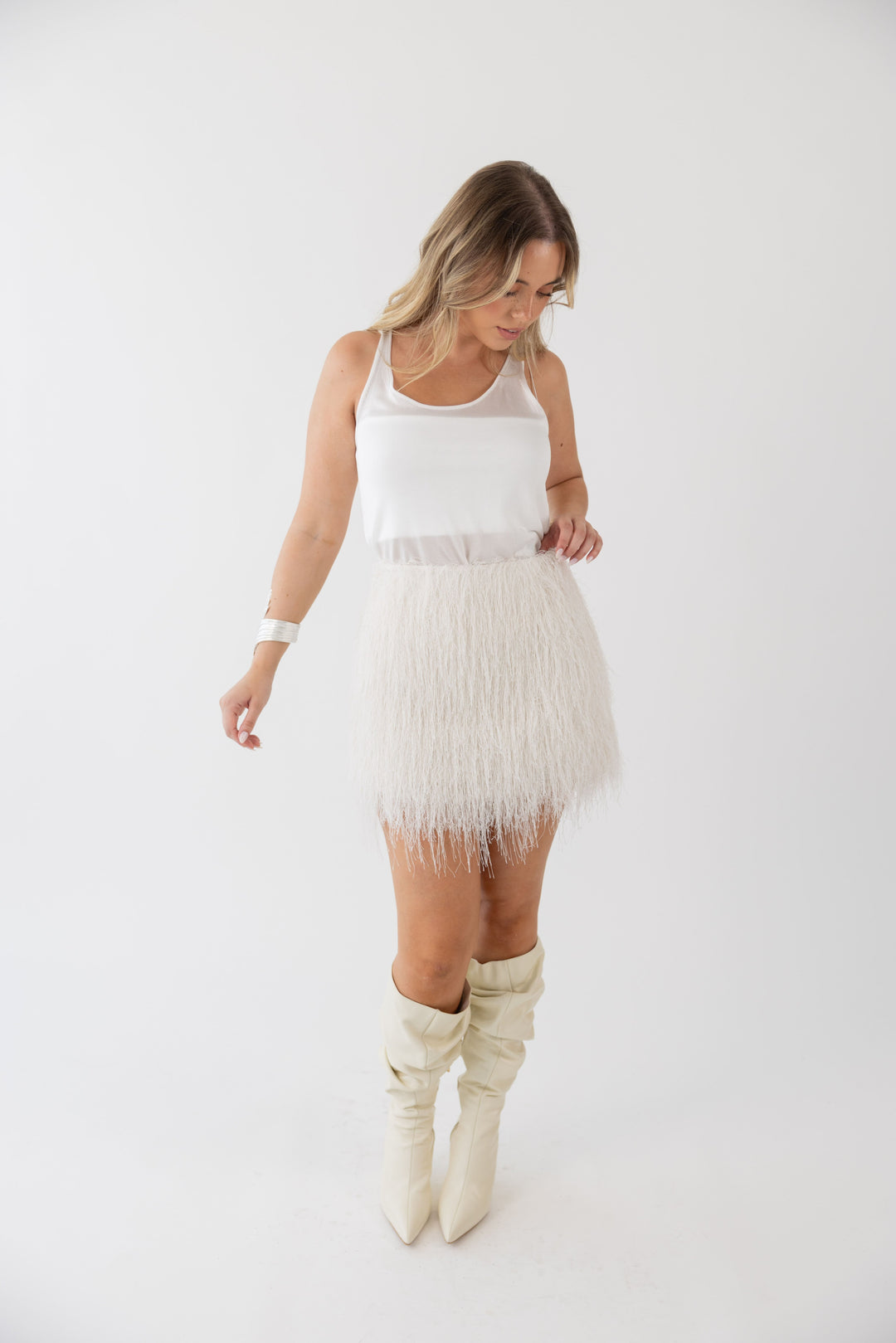 MINI SAIA OFF WHITE FLUFF ICEBERG WOMEN