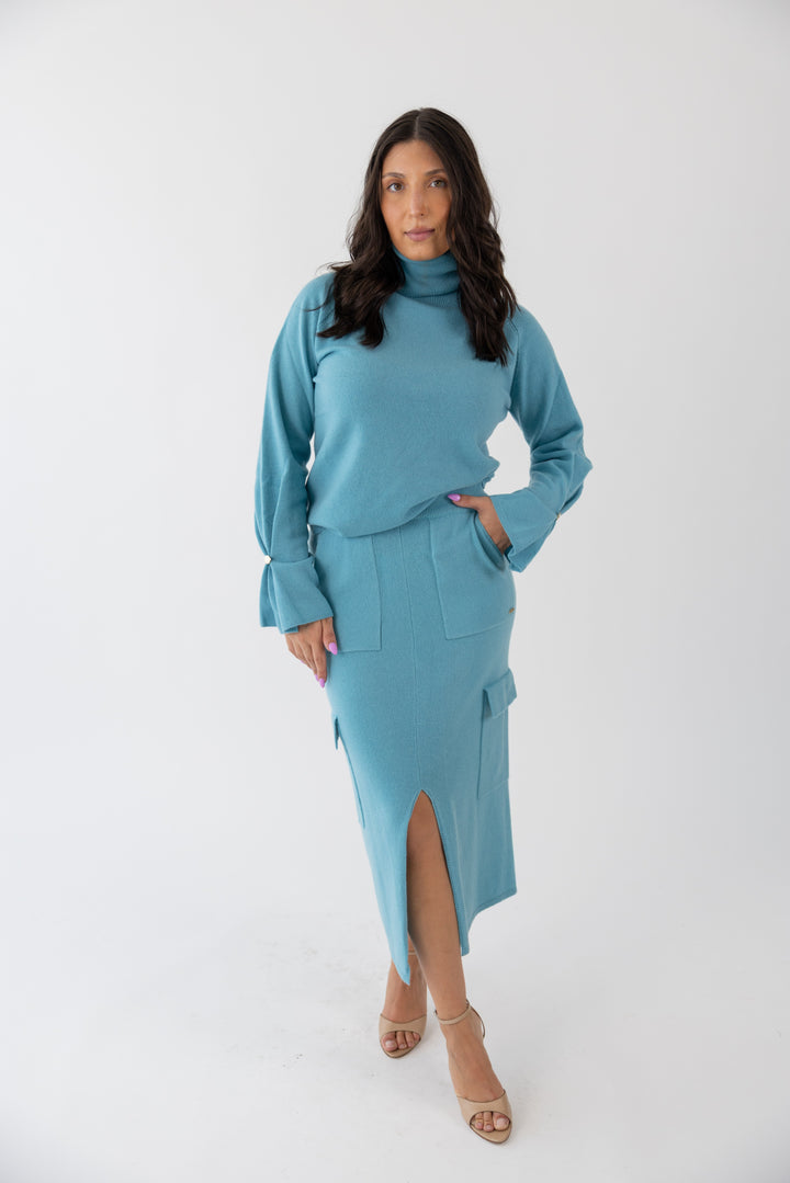 CAMISOLA AZUL DE MALHA FRACOMINA