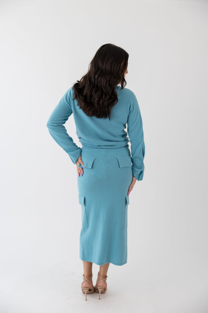 CAMISOLA AZUL DE MALHA FRACOMINA