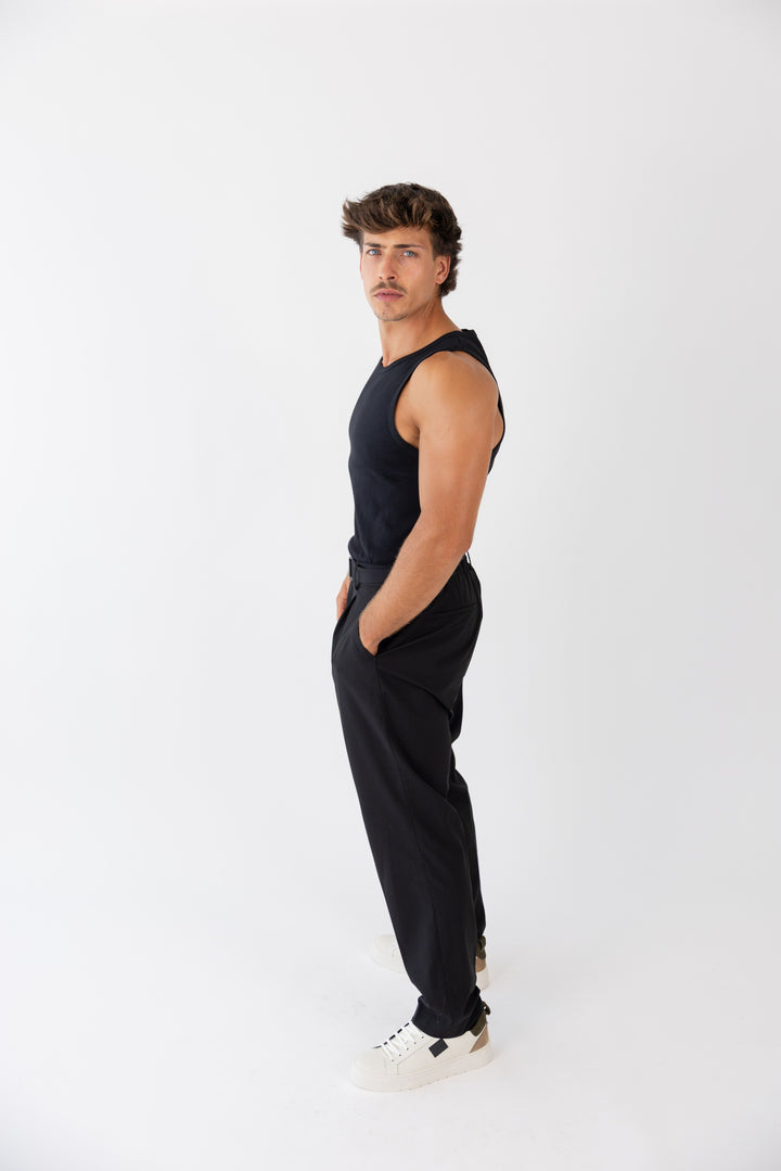 CALÇA PRETA CLÁSSICA COM FIVELA  ANTONY MORATO