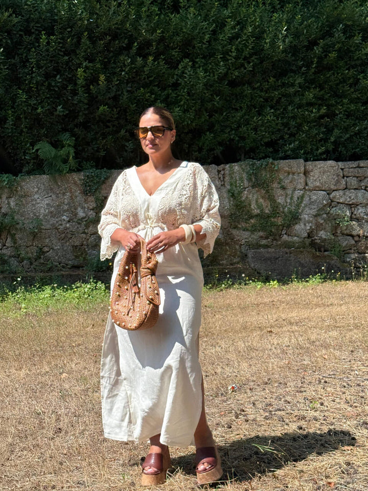 VESTIDO SOL DE LINO PONTO CHIC