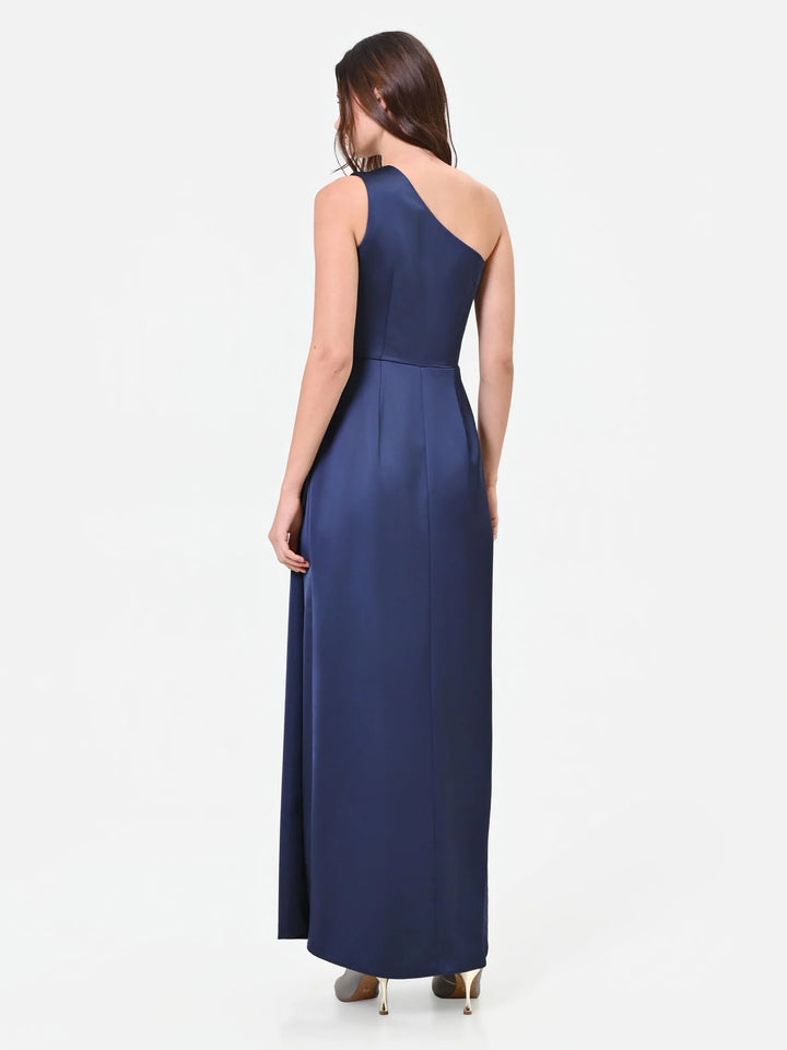 VESTIDO ASSIMÉTRICO AZUL MARINHO RINASCIMENTO