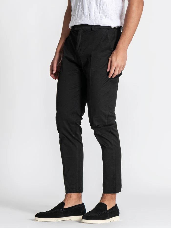 CALÇA PRETA LOCK CHINO PONTO CHIC
