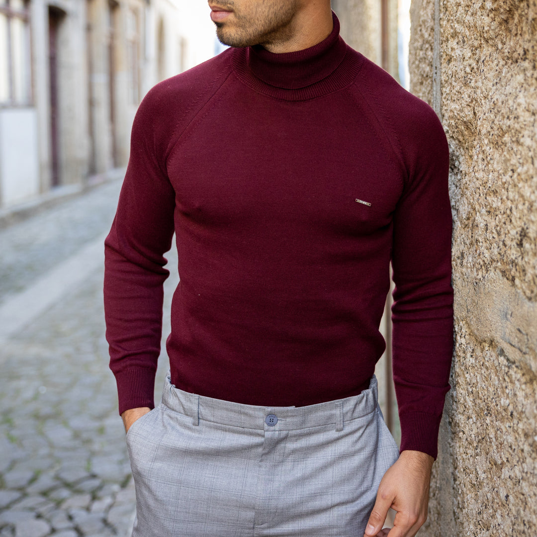 CAMISOLA GOLA ALTA BORDEAUX ZOLF